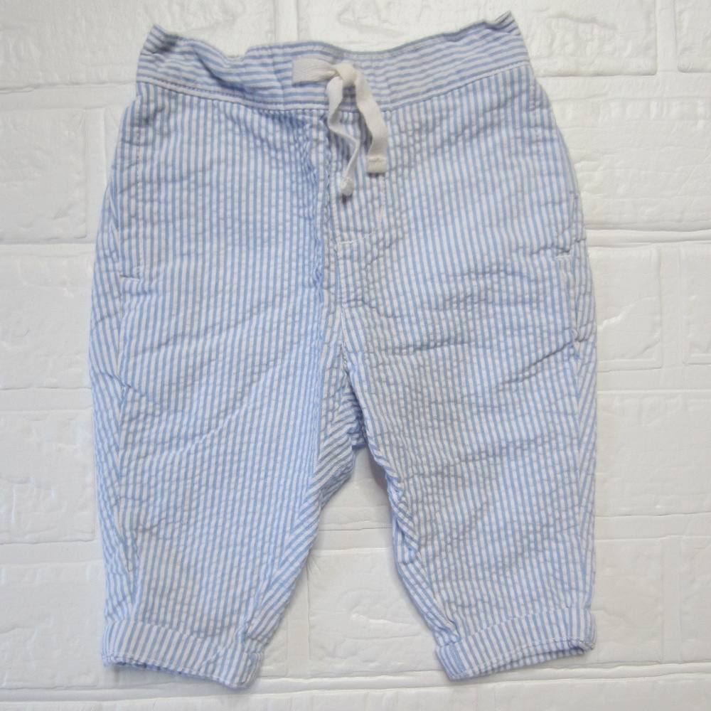 Janie and Jack Baby Striped Seersucker Pant in Blue & White - Size 3-6M